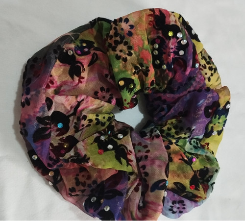کش موی اسکرانچی ساتن پارچه ای فانتزی