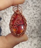 عقیق سرخ گردنبند زنانه